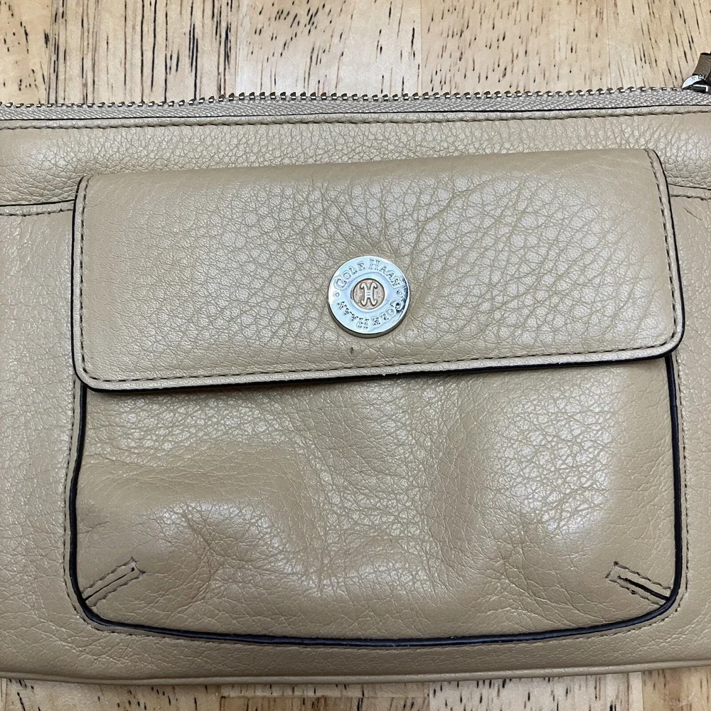 Cole Haan Tan Leather Wristlet
